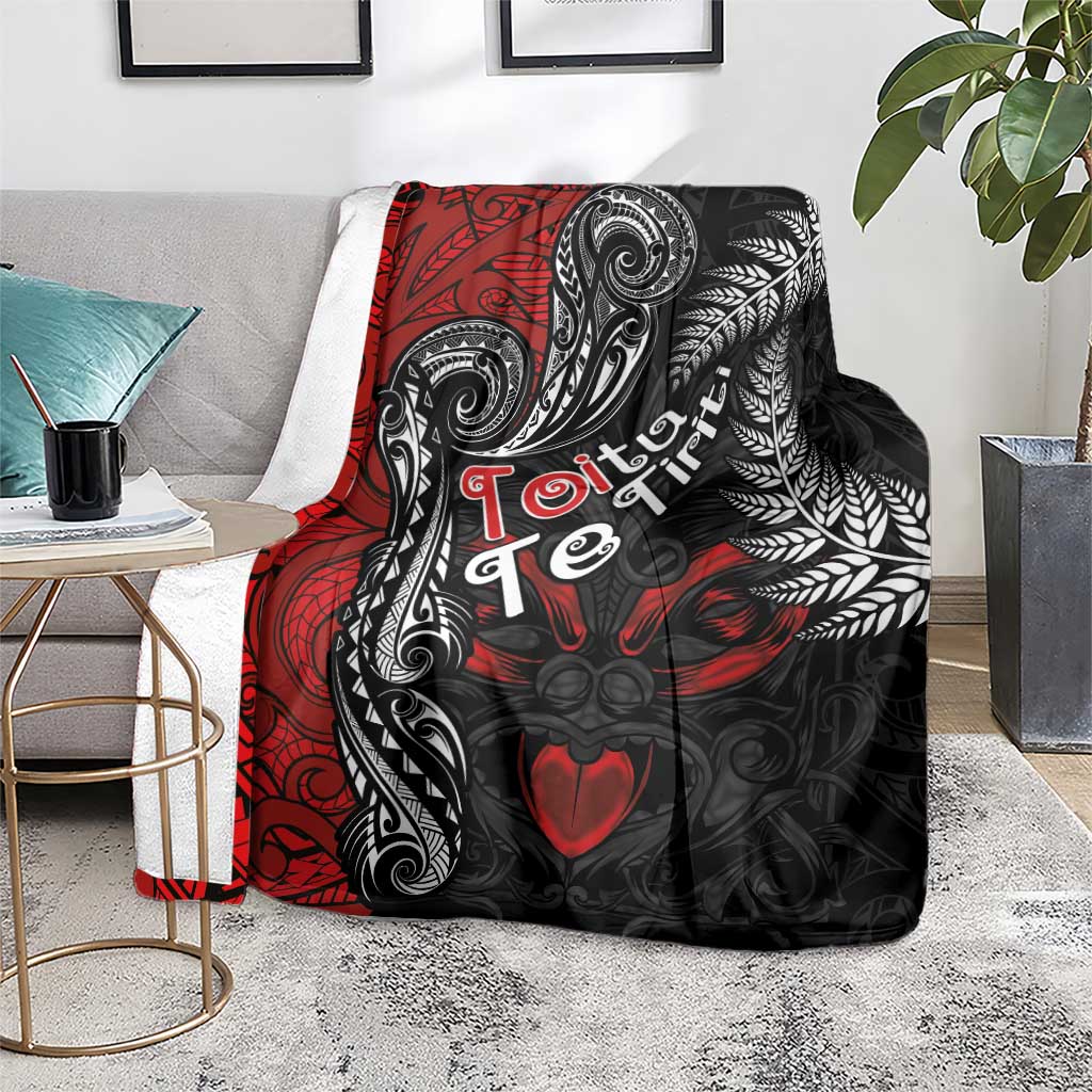 Aotearoa Toitu Te Tiriti Blanket New Zealand Honour the Treaty - Te Tiriti Is Us LT03 - Polynesian Pride