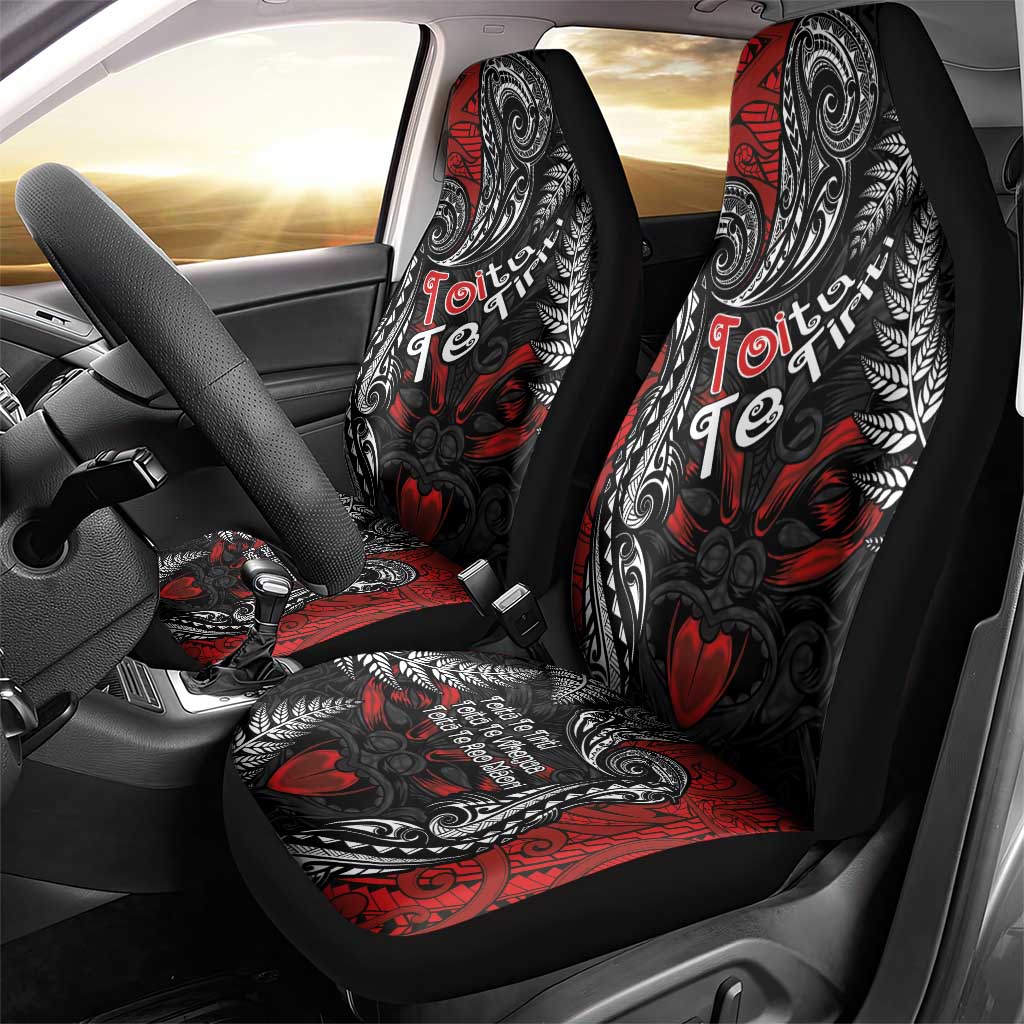 Aotearoa Toitu Te Tiriti Car Seat Cover New Zealand Honour the Treaty - Te Tiriti Is Us LT03 - Polynesian Pride
