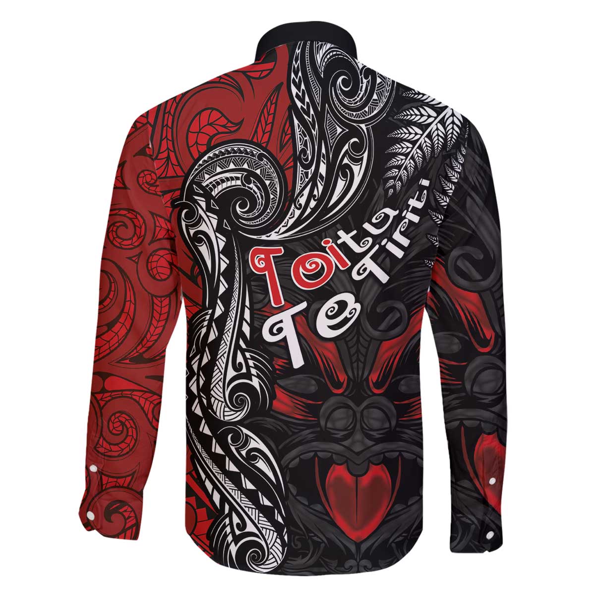 Aotearoa Toitu Te Tiriti Family Matching Off The Shoulder Long Sleeve Dress and Hawaiian Shirt New Zealand Honour the Treaty - Te Tiriti Is Us LT03 - Polynesian Pride