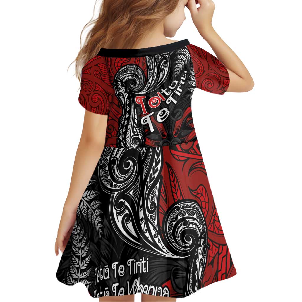 Aotearoa Toitu Te Tiriti Family Matching Off Shoulder Maxi Dress and Hawaiian Shirt New Zealand Honour the Treaty - Te Tiriti Is Us LT03 - Polynesian Pride