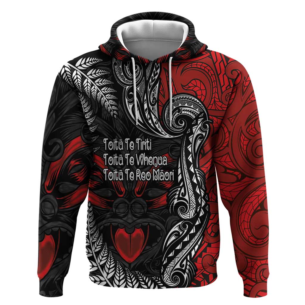 Aotearoa Toitu Te Tiriti Hoodie New Zealand Honour the Treaty - Te Tiriti Is Us LT03 Pullover Hoodie Red - Polynesian Pride
