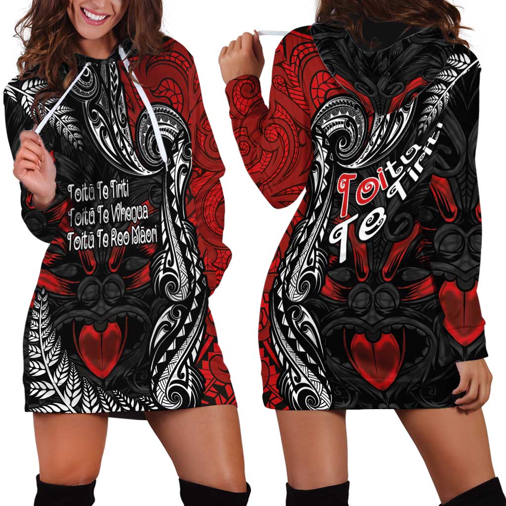 Aotearoa Toitu Te Tiriti Hoodie Dress New Zealand Honour the Treaty - Te Tiriti Is Us LT03 - Polynesian Pride