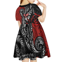 Aotearoa Toitu Te Tiriti Kid Short Sleeve Dress New Zealand Honour the Treaty - Te Tiriti Is Us LT03 - Polynesian Pride