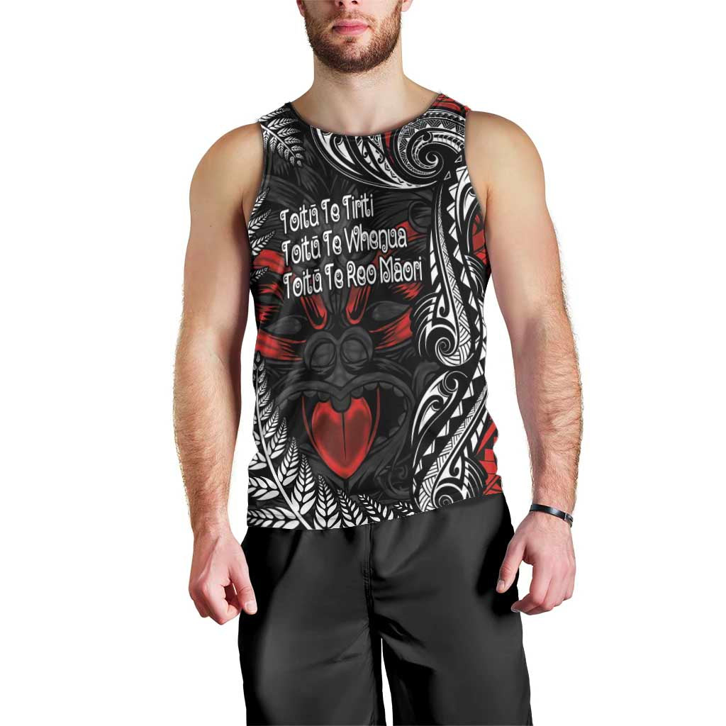Aotearoa Toitu Te Tiriti Men Tank Top New Zealand Honour the Treaty - Te Tiriti Is Us LT03 - Polynesian Pride