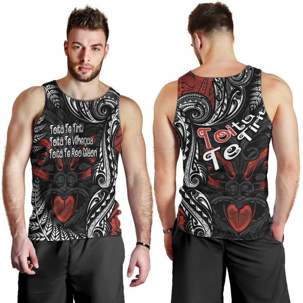 Aotearoa Toitu Te Tiriti Men Tank Top New Zealand Honour the Treaty - Te Tiriti Is Us LT03 - Polynesian Pride