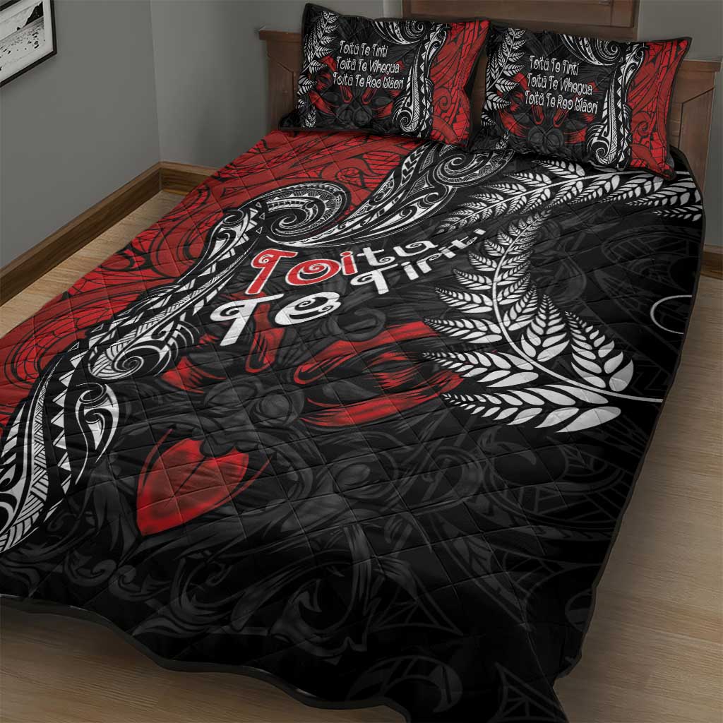 Aotearoa Toitu Te Tiriti Quilt Bed Set New Zealand Honour the Treaty - Te Tiriti Is Us LT03 - Polynesian Pride