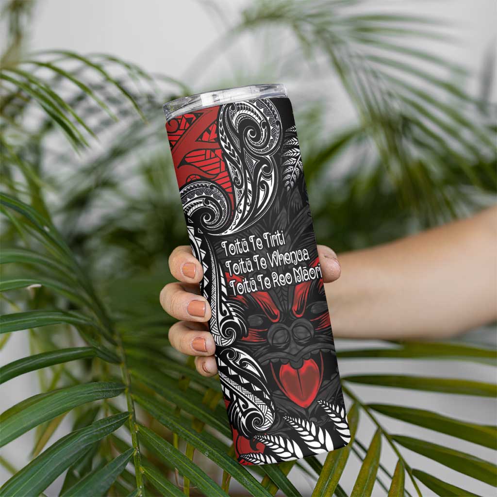 Aotearoa Toitu Te Tiriti Skinny Tumbler New Zealand Honour the Treaty - Te Tiriti Is Us LT03 - Polynesian Pride