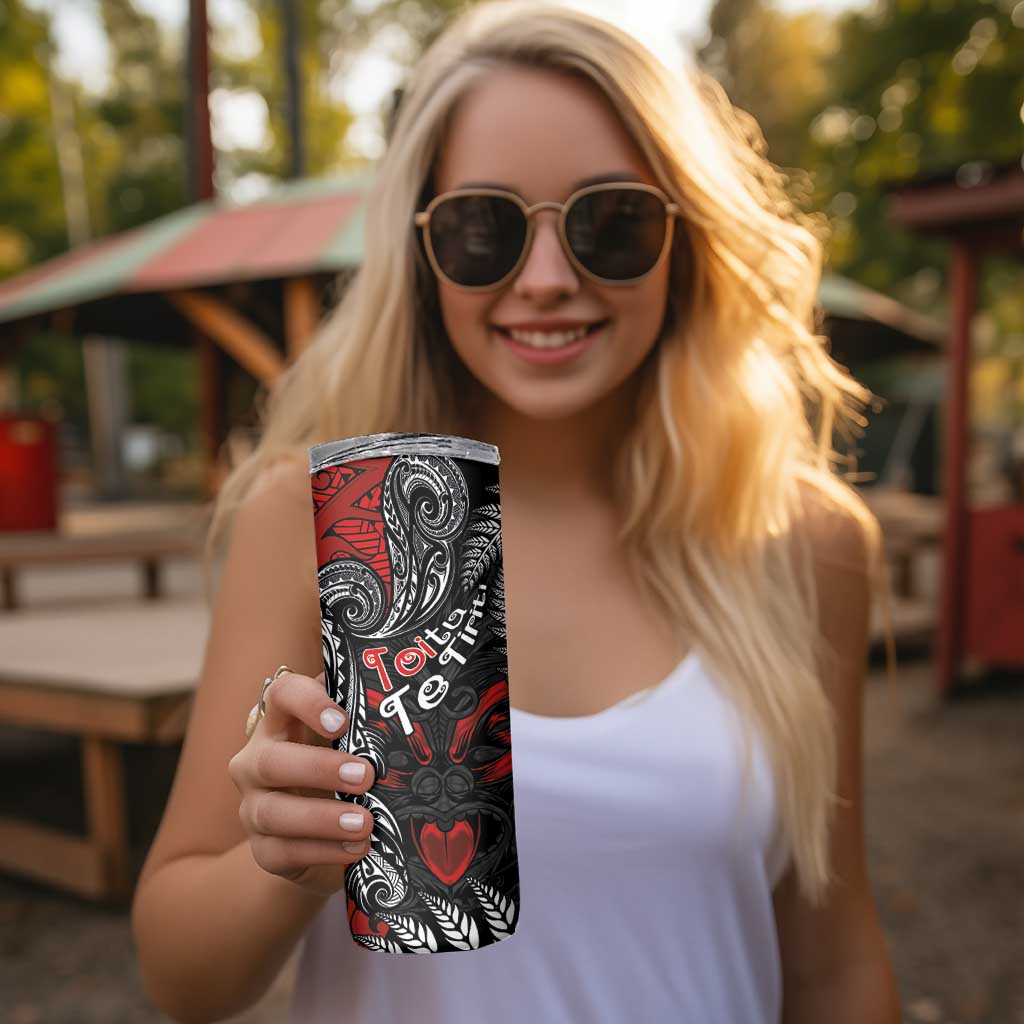 Aotearoa Toitu Te Tiriti Skinny Tumbler New Zealand Honour the Treaty - Te Tiriti Is Us LT03 - Polynesian Pride