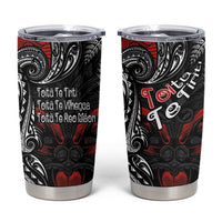Aotearoa Toitu Te Tiriti Tumbler Cup New Zealand Honour the Treaty - Te Tiriti Is Us LT03 Red - Polynesian Pride