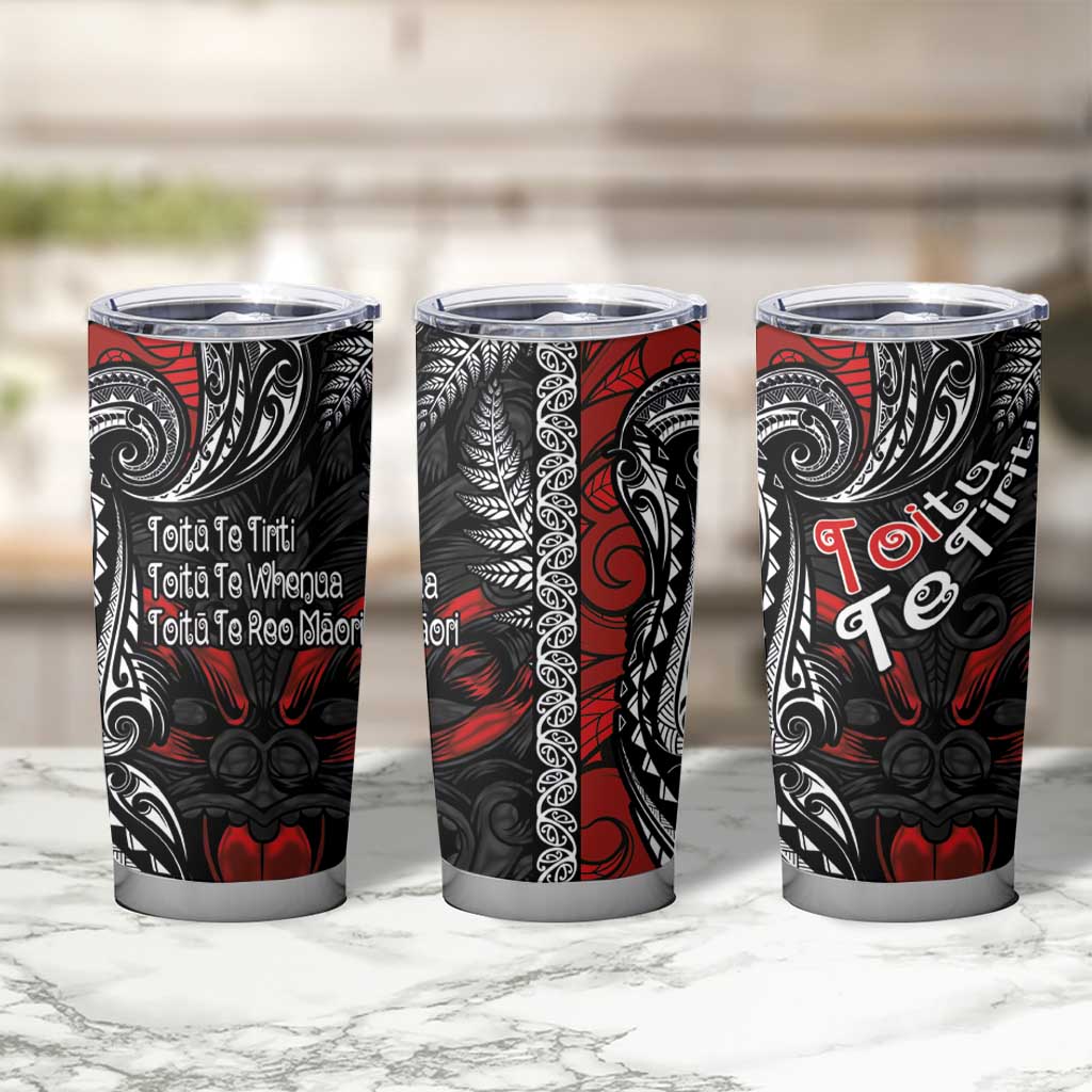 Aotearoa Toitu Te Tiriti Tumbler Cup New Zealand Honour the Treaty - Te Tiriti Is Us LT03 - Polynesian Pride