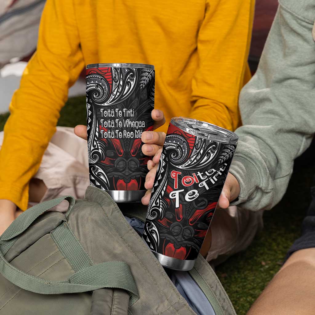 Aotearoa Toitu Te Tiriti Tumbler Cup New Zealand Honour the Treaty - Te Tiriti Is Us LT03 - Polynesian Pride