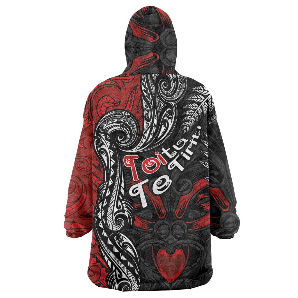Aotearoa Toitu Te Tiriti Wearable Blanket Hoodie New Zealand Honour the Treaty - Te Tiriti Is Us LT03 - Polynesian Pride