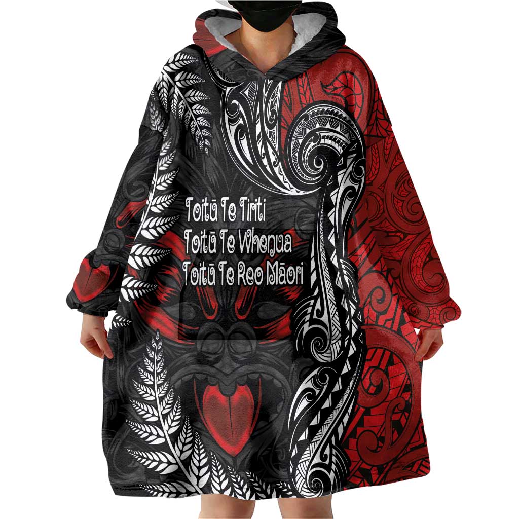 Aotearoa Toitu Te Tiriti Wearable Blanket Hoodie New Zealand Honour the Treaty - Te Tiriti Is Us LT03 - Polynesian Pride