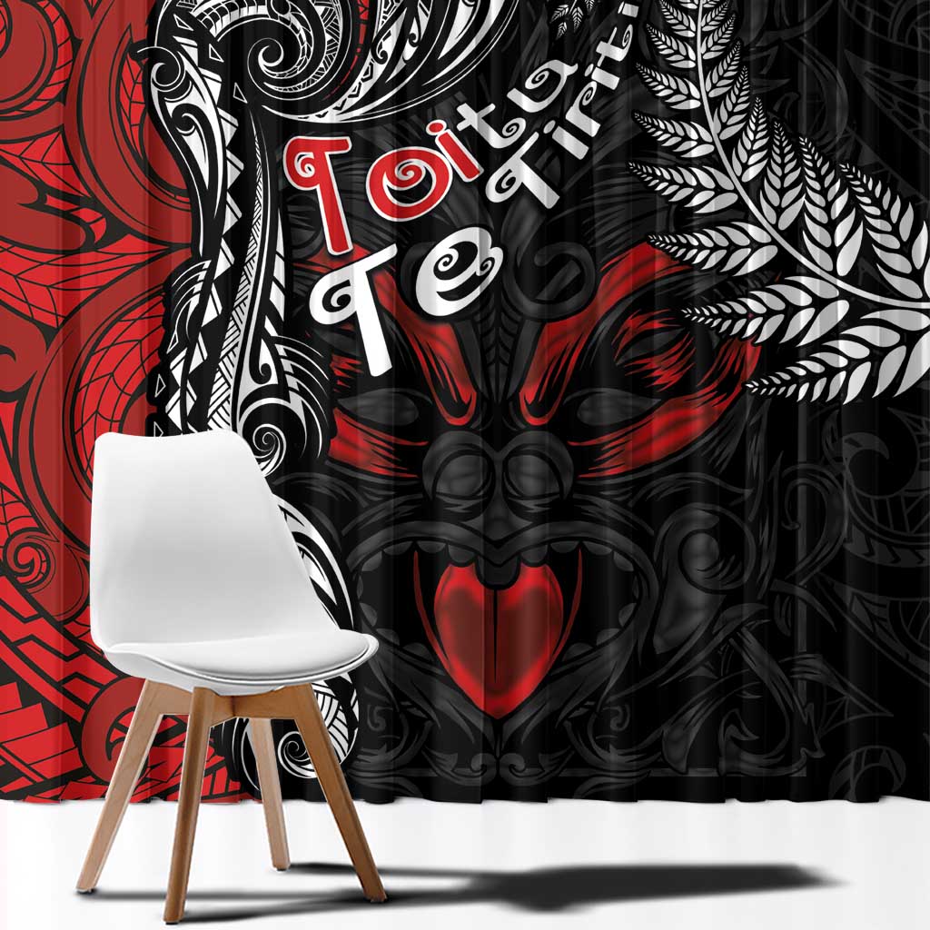 Aotearoa Toitu Te Tiriti Window Curtain New Zealand Honour the Treaty - Te Tiriti Is Us LT03 - Polynesian Pride