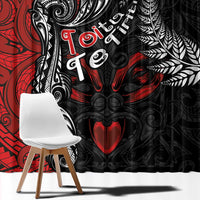 Aotearoa Toitu Te Tiriti Window Curtain New Zealand Honour the Treaty - Te Tiriti Is Us LT03 - Polynesian Pride