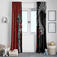 Aotearoa Toitu Te Tiriti Window Curtain New Zealand Honour the Treaty - Te Tiriti Is Us LT03 - Polynesian Pride