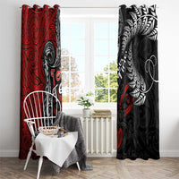 Aotearoa Toitu Te Tiriti Window Curtain New Zealand Honour the Treaty - Te Tiriti Is Us LT03 - Polynesian Pride