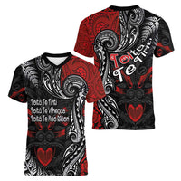 Aotearoa Toitu Te Tiriti Women V-Neck T-Shirt New Zealand Honour the Treaty - Te Tiriti Is Us LT03 - Polynesian Pride