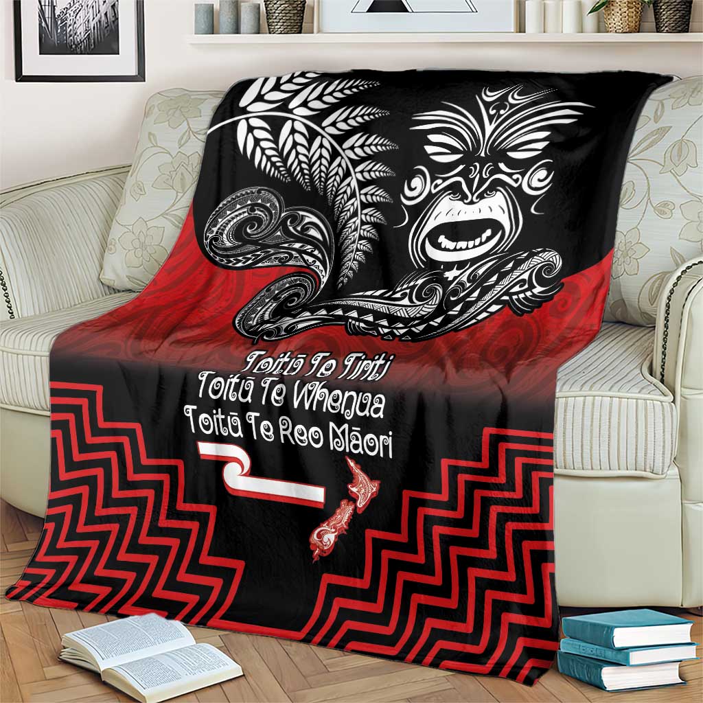Aotearoa Toitu Te Tiriti Blanket New Zealand Honour the Treaty - Fight Together LT03 - Polynesian Pride