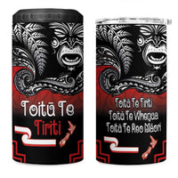 Aotearoa Toitu Te Tiriti 4 in 1 Can Cooler Tumbler New Zealand Honour the Treaty - Fight Together LT03 One Size: 16 oz Red - Polynesian Pride