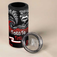 Aotearoa Toitu Te Tiriti 4 in 1 Can Cooler Tumbler New Zealand Honour the Treaty - Fight Together LT03 - Polynesian Pride