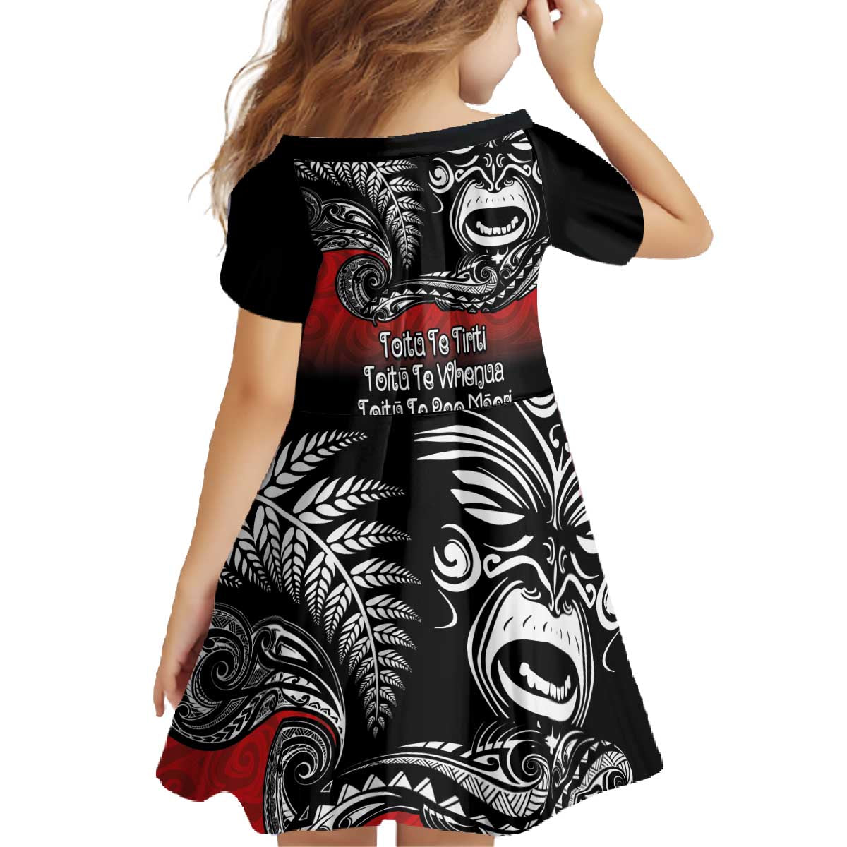 Aotearoa Toitu Te Tiriti Family Matching Off The Shoulder Long Sleeve Dress and Hawaiian Shirt New Zealand Honour the Treaty - Fight Together LT03 - Polynesian Pride