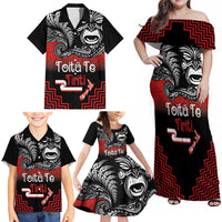 Aotearoa Toitu Te Tiriti Family Matching Off Shoulder Maxi Dress and Hawaiian Shirt New Zealand Honour the Treaty - Fight Together LT03 - Polynesian Pride