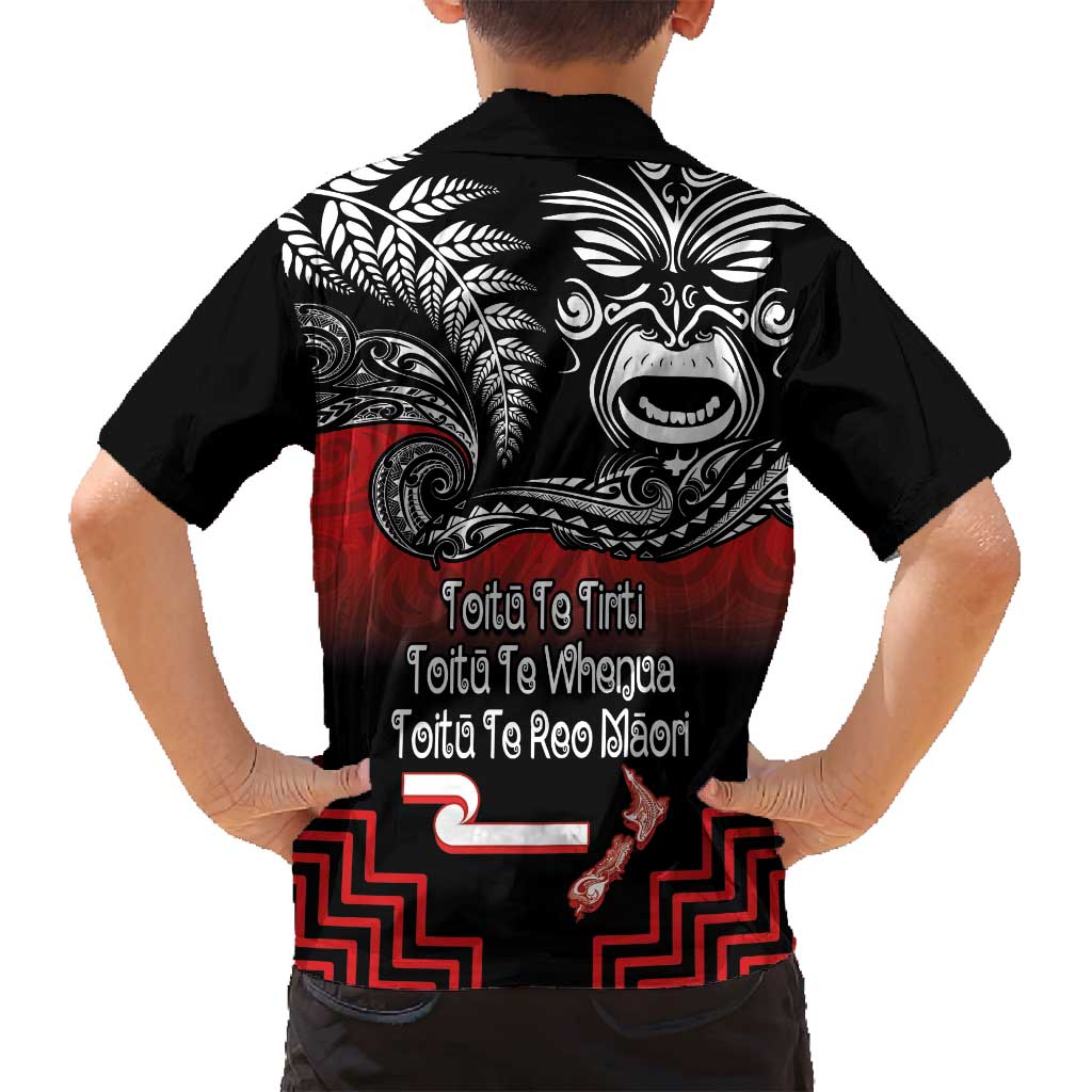 Aotearoa Toitu Te Tiriti Family Matching Off Shoulder Short Dress and Hawaiian Shirt New Zealand Honour the Treaty - Fight Together LT03 - Polynesian Pride