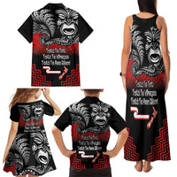 Aotearoa Toitu Te Tiriti Family Matching Tank Maxi Dress and Hawaiian Shirt New Zealand Honour the Treaty - Fight Together LT03 - Polynesian Pride