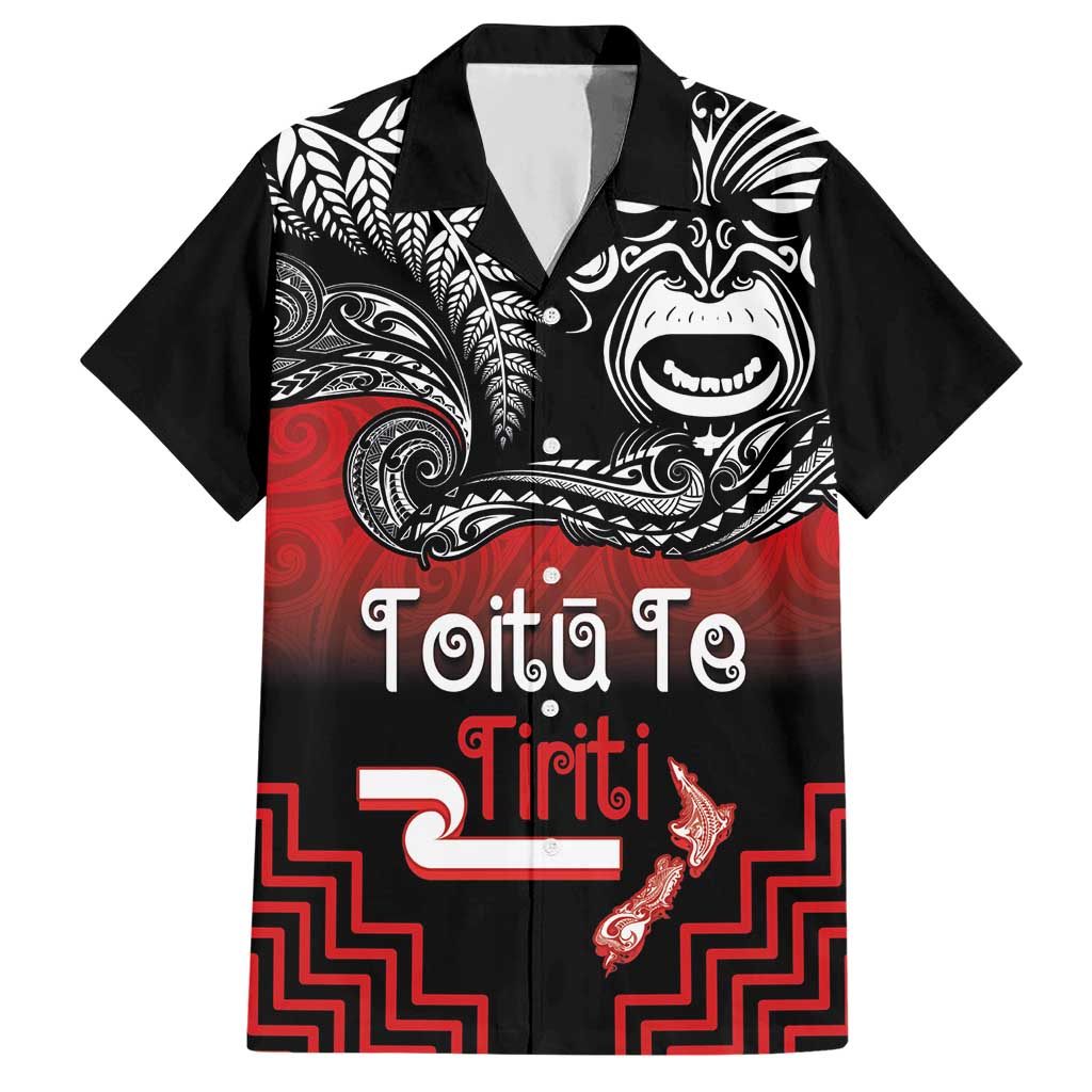 Aotearoa Toitu Te Tiriti Hawaiian Shirt New Zealand Honour the Treaty - Fight Together LT03 Red - Polynesian Pride