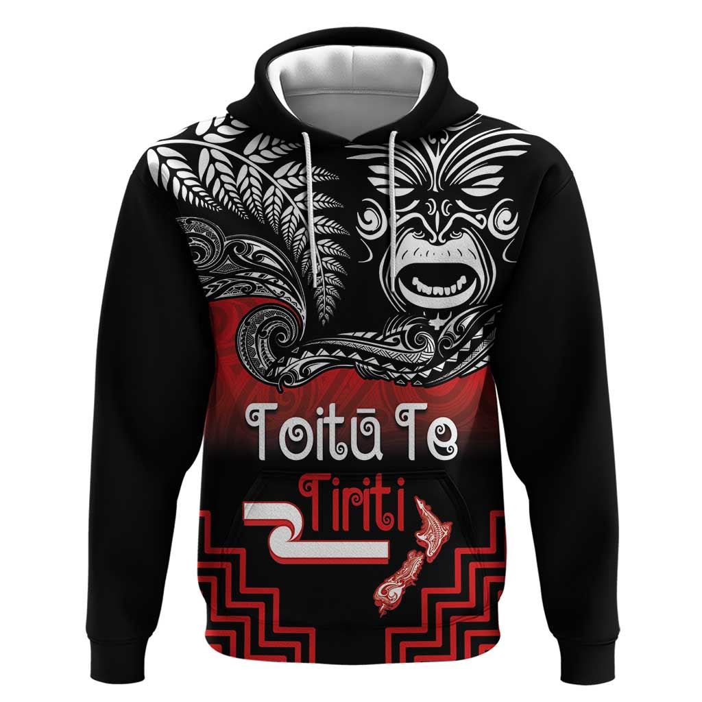 Aotearoa Toitu Te Tiriti Hoodie New Zealand Honour the Treaty - Fight Together LT03 Pullover Hoodie Red - Polynesian Pride