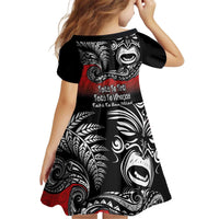 Aotearoa Toitu Te Tiriti Kid Short Sleeve Dress New Zealand Honour the Treaty - Fight Together LT03 - Polynesian Pride