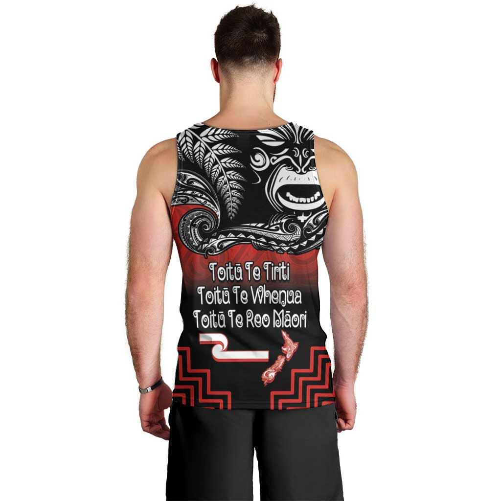 Aotearoa Toitu Te Tiriti Men Tank Top New Zealand Honour the Treaty - Fight Together LT03 - Polynesian Pride