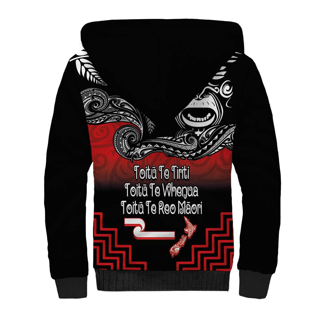 Aotearoa Toitu Te Tiriti Sherpa Hoodie New Zealand Honour the Treaty - Fight Together LT03 - Polynesian Pride