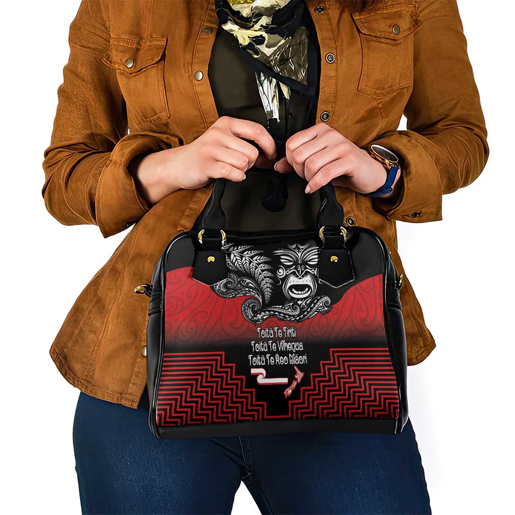 Aotearoa Toitu Te Tiriti Shoulder Handbag New Zealand Honour the Treaty - Fight Together LT03 - Polynesian Pride