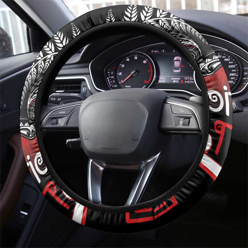 Aotearoa Toitu Te Tiriti Steering Wheel Cover New Zealand Honour the Treaty - Fight Together LT03 - Polynesian Pride