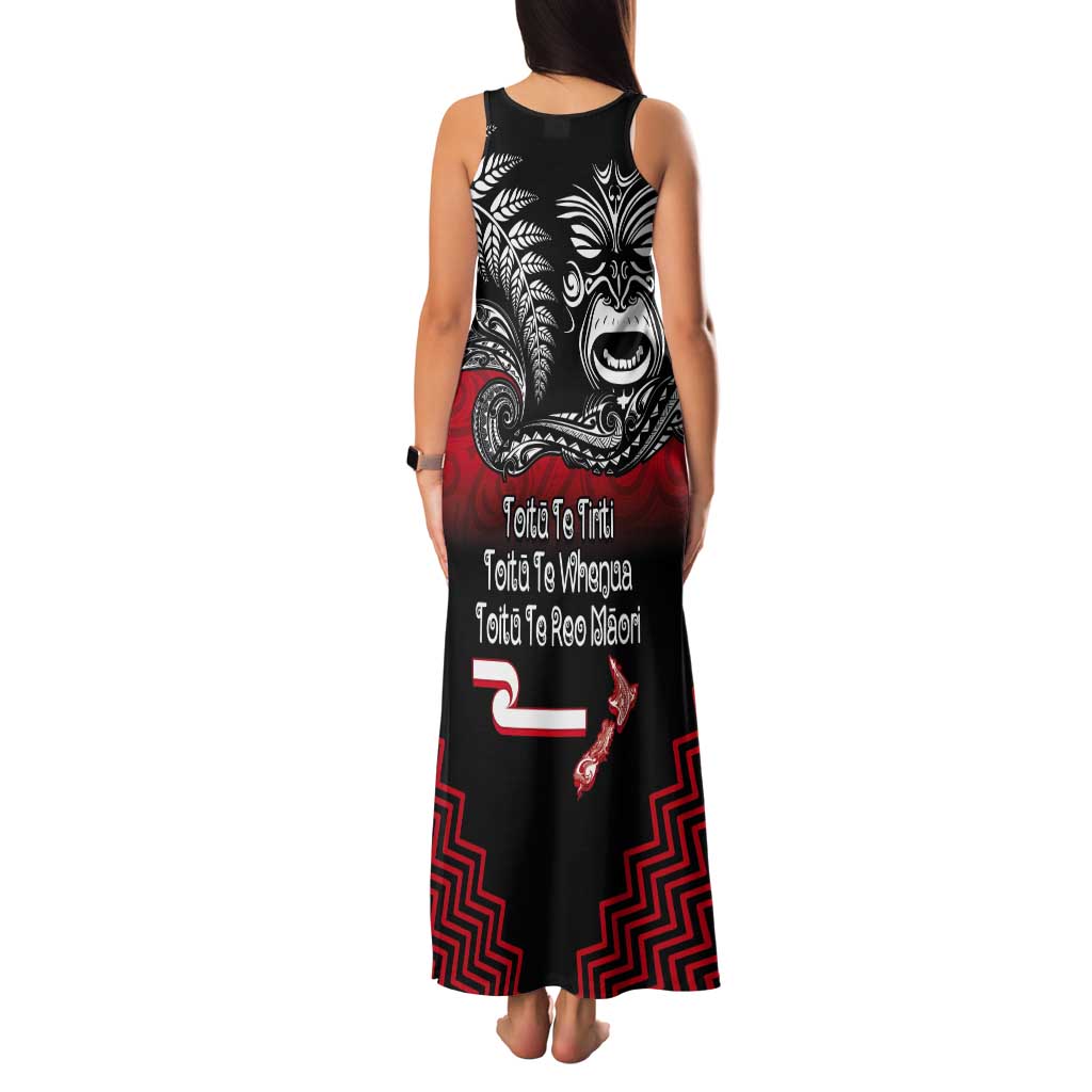 Aotearoa Toitu Te Tiriti Tank Maxi Dress New Zealand Honour the Treaty - Fight Together LT03 - Polynesian Pride