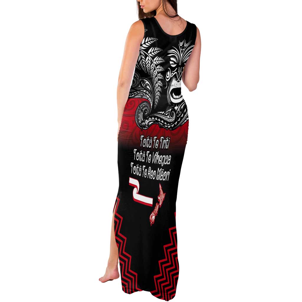 Aotearoa Toitu Te Tiriti Tank Maxi Dress New Zealand Honour the Treaty - Fight Together LT03 - Polynesian Pride