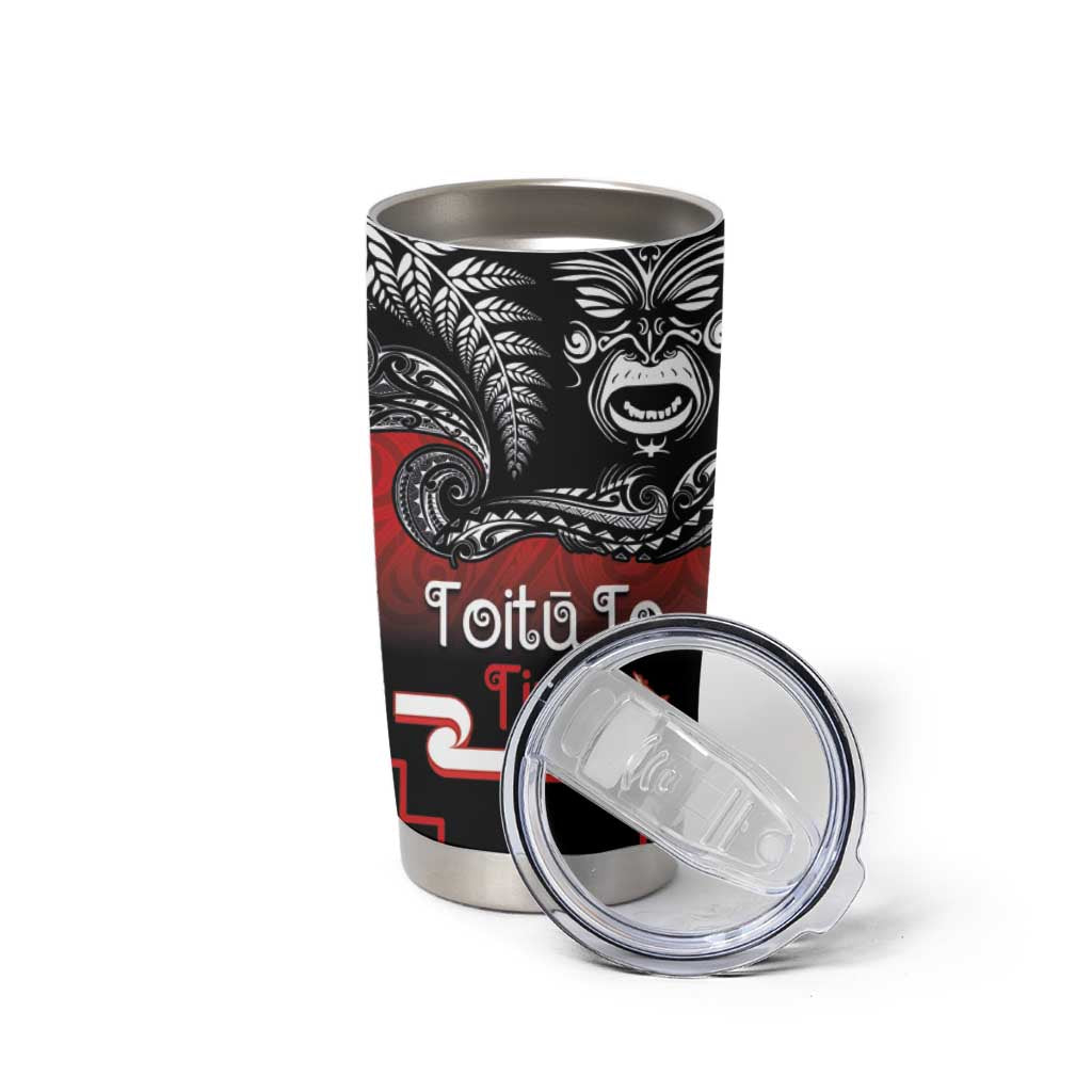 Aotearoa Toitu Te Tiriti Tumbler Cup New Zealand Honour the Treaty - Fight Together LT03 - Polynesian Pride