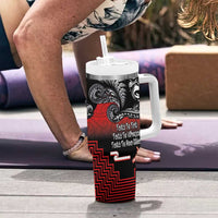 Aotearoa Toitu Te Tiriti Tumbler With Handle New Zealand Honour the Treaty - Fight Together LT03 - Polynesian Pride
