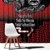 Aotearoa Toitu Te Tiriti Window Curtain New Zealand Honour the Treaty - Fight Together LT03 - Polynesian Pride