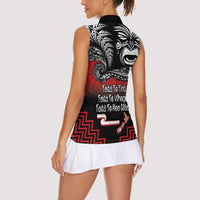 Aotearoa Toitu Te Tiriti Women Sleeveless Polo Shirt New Zealand Honour the Treaty - Fight Together LT03 - Polynesian Pride