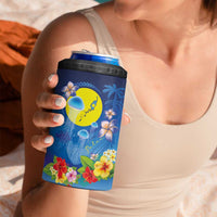 Palau Jellyfish 4 in 1 Can Cooler Tumbler Ocean Heritage Tropical Plants - Polynesian Pride