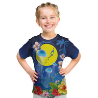 Palau Jellyfish Kid T Shirt Ocean Heritage Tropical Plants - Polynesian Pride