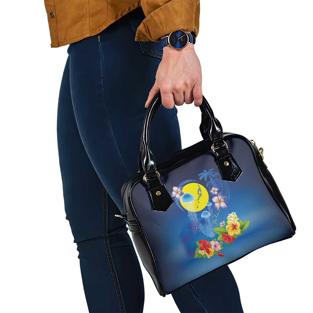 Palau Jellyfish Shoulder Handbag Ocean Heritage Tropical Plants - Polynesian Pride