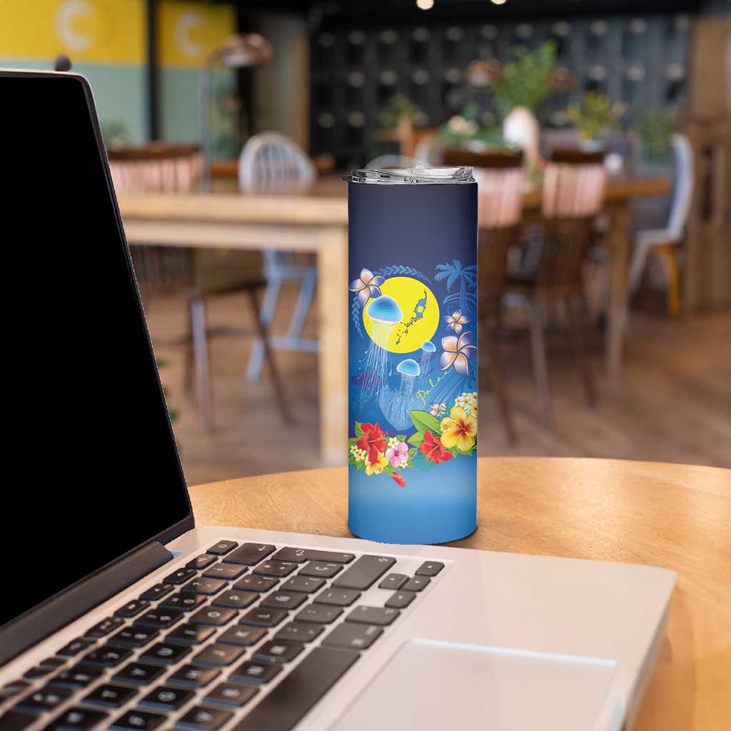 Palau Jellyfish Skinny Tumbler Ocean Heritage Tropical Plants - Polynesian Pride