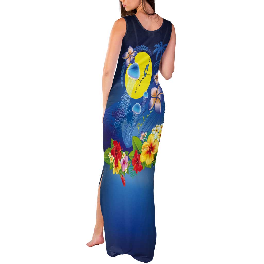Palau Jellyfish Tank Maxi Dress Ocean Heritage Tropical Plants - Polynesian Pride