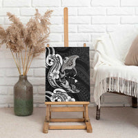Hawaiian Manta Rays Canvas Wall Art Tribal Hibiscus Polynesian Tattoos Black Color LT03 - Polynesian Pride