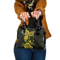 Hawaiian Manta Rays Shoulder Handbag Tribal Hibiscus Polynesian Tattoos Yellow Color LT03 One Size Yellow - Polynesian Pride