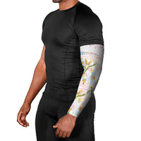 Hawaiian and Japanese Culture Together Arm Sleeves Tribal Motifs with Lei and Japanese Sakura Pattern LT03 - Polynesian Pride
